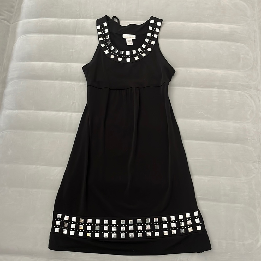 EUC - Limited Too Girls Size 10 Black Dress with Silver detail